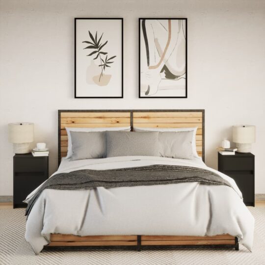 VXL8721102965661 g en hd 3 Noptiere cu lumini LED, 2 buc., negru, lemn prelucrat VXL8721102965661 g en hd 3