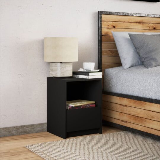 VXL8721102965869 g en hd 2 Noptieră cu lumini LED, negru, lemn prelucrat VXL8721102965869 g en hd 2