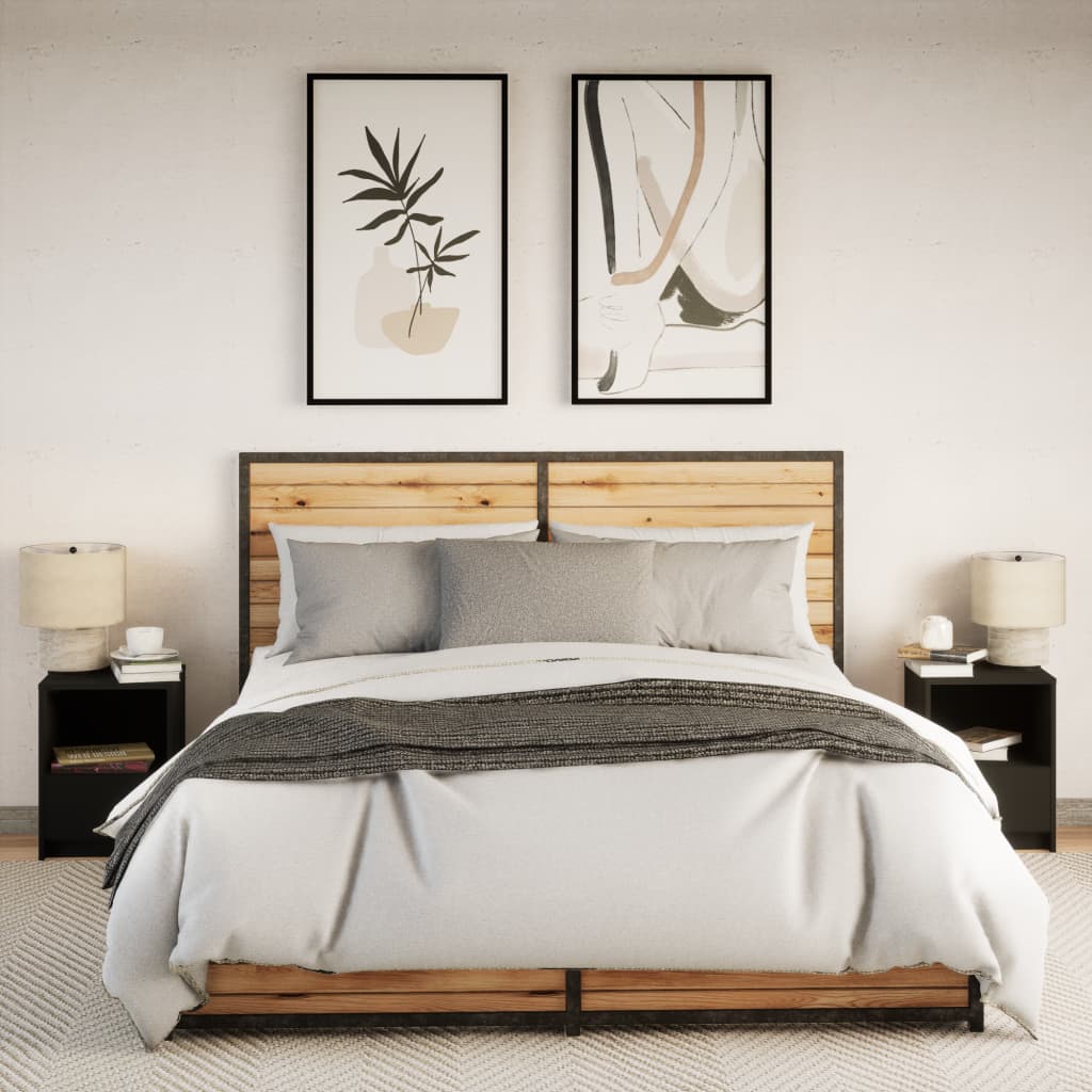 VXL8721102965876 g en hd 2 Noptiere cu lumini LED, 2 buc., negru, lemn prelucrat Noptiere cu lumini LED, 2 buc., negru, lemn prelucrat - imagine 4