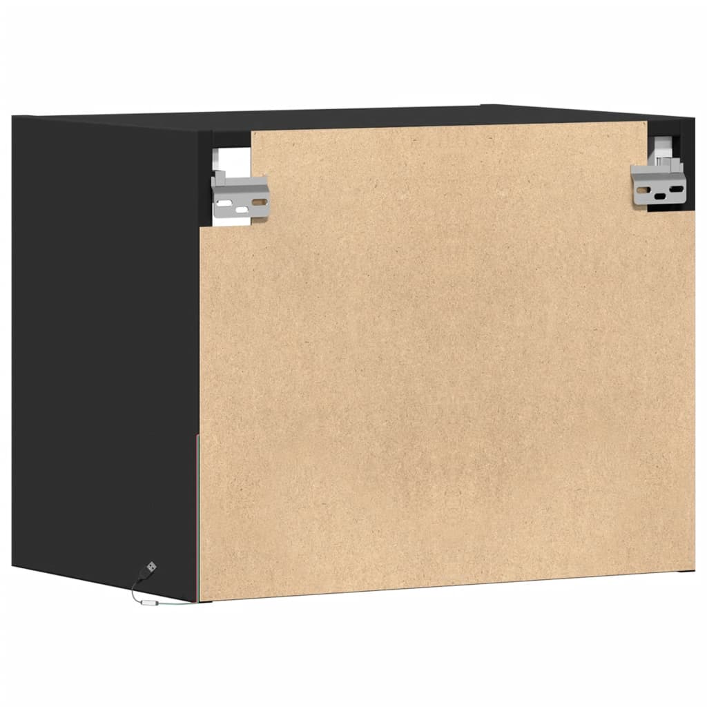 VXL8721102966286 g en hd 7 Noptieră montată pe perete cu lumini LED, negru Noptieră montată pe perete cu lumini LED, negru - imagine 9