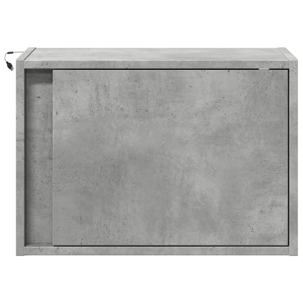 VXL8721102966606 g en hd 4 Noptieră montată pe perete cu lumini LED, gri beton Noptieră montată pe perete cu lumini LED, gri beton - imagine 6