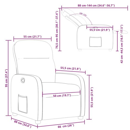 VXL8721158335289 g en hd 9 Fotoliu rabatabil, gri deschis, material textil VXL8721158335289 g en hd 9