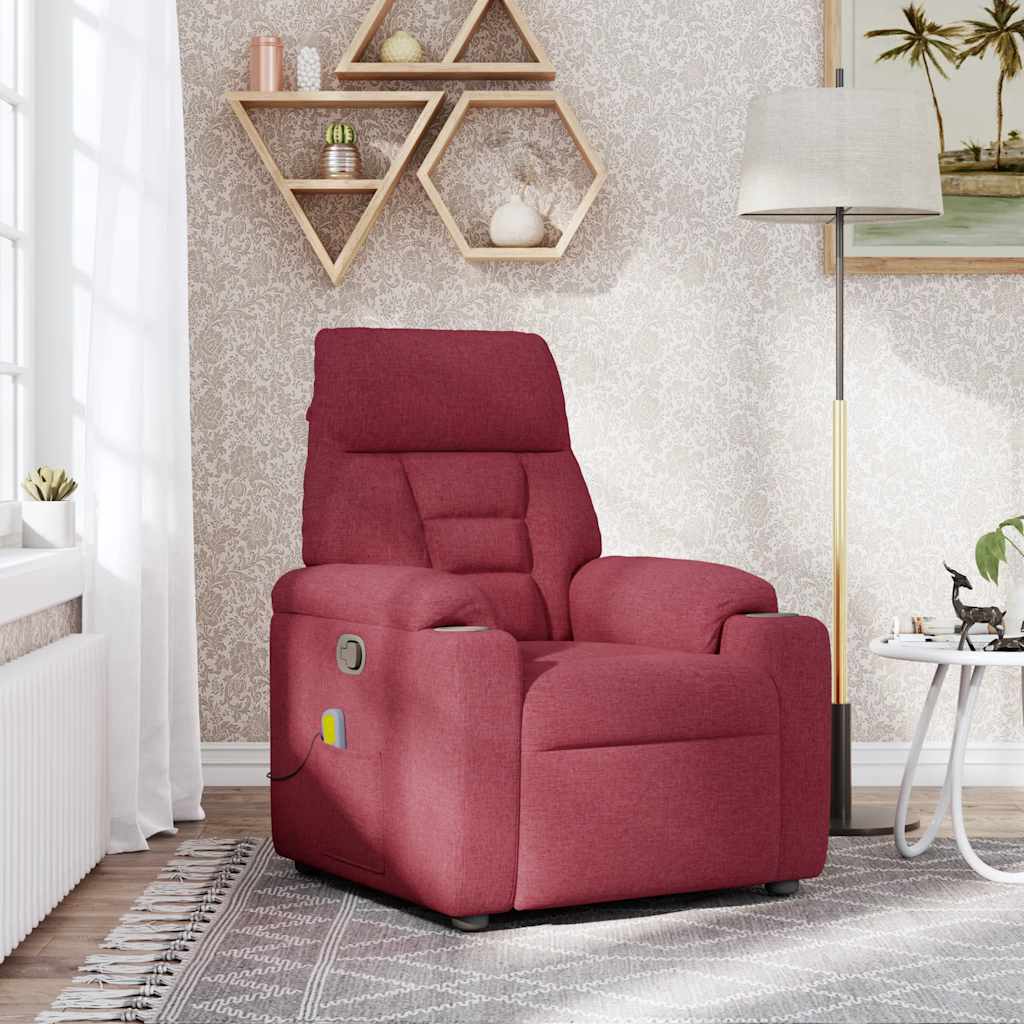 VXL8721158335616 g en hd 1 Fotoliu de masaj rabatabil, roșu vin, material textil Fotoliu de masaj rabatabil, roșu vin, material textil - imagine 2