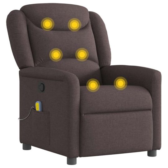 VXL8721158336170 g en hd 4 Fotoliu de masaj rabatabil, maro închis, material textil VXL8721158336170 g en hd 4