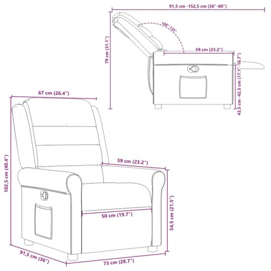 VXL8721158336507 g en hd 9 Fotoliu rabatabil, crem, material textil VXL8721158336507 g en hd 9