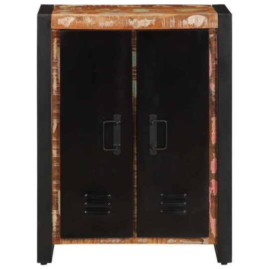 Alternative view of Bufetă multicolor 55x35x70 cm lemn masiv recuperat