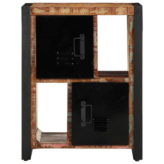 Alternative view of Bufetă multicolor 55x35x70 cm lemn masiv recuperat