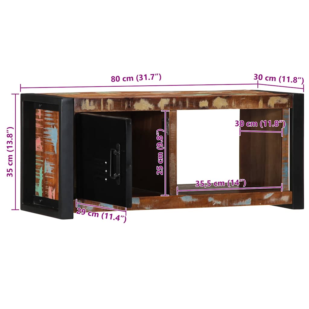 VXL8721158339690 g en hd 10 Dulap TV 80x30x35 cm lemn masiv recuperat Dulap TV 80x30x35 cm lemn masiv recuperat - imagine 11