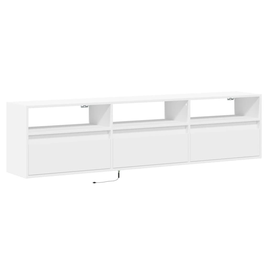 VXL8721158342850 g en hd 1 Comodă TV de perete cu lumini LED, alb, 180x31x45 cm Comodă TV de perete cu lumini LED, alb, 180x31x45 cm - imagine 3