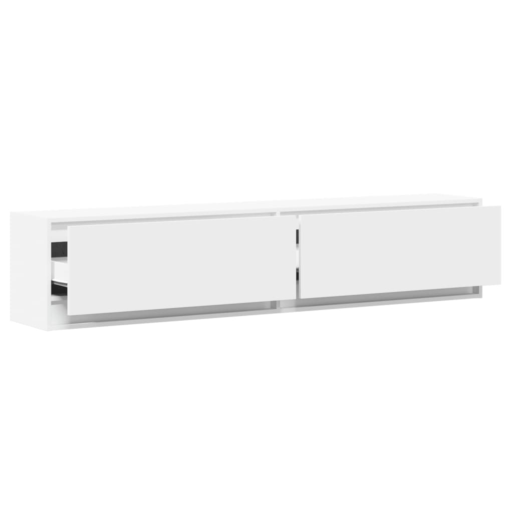 VXL8721158342928 g en hd 7 Comodă TV de perete cu lumini LED, alb, 180x31x38 cm Comodă TV de perete cu lumini LED, alb, 180x31x38 cm - imagine 9