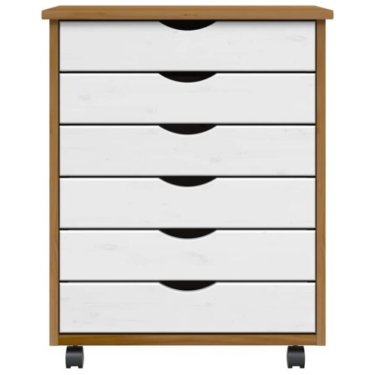 VXL8721158359704 g en hd 2 Dulap rulant cu sertare „MOSS”, maro miere, lemn masiv de pin VXL8721158359704 g en hd 2