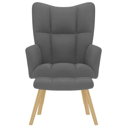 VXL8721158362049 g en hd 2 Scaun de relaxare cu taburet, gri deschis, textil VXL8721158362049 g en hd 2