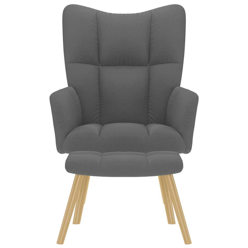 VXL8721158362049 g en hd 2 Scaun de relaxare cu taburet, gri deschis, textil Scaun de relaxare cu taburet, gri deschis, textil - imagine 4