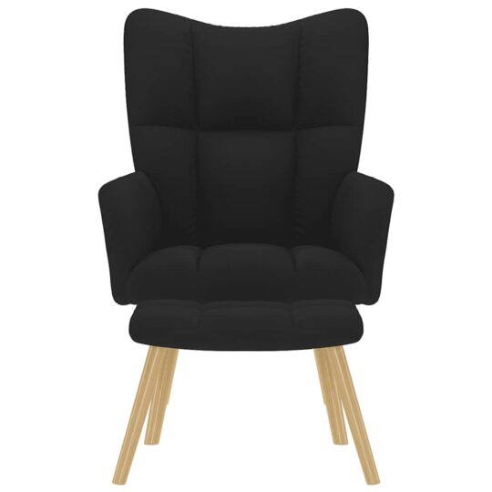 VXL8721158362056 g en hd 2 Scaun de relaxare cu taburet, negru, textil VXL8721158362056 g en hd 2
