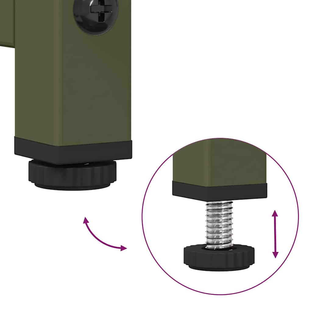 VXL8721158371942 g en hd 7 Dulap înalt, verde măsliniu, 68x39x123 cm, oțel Dulap înalt, verde măsliniu, 68x39x123 cm, oțel - imagine 9
