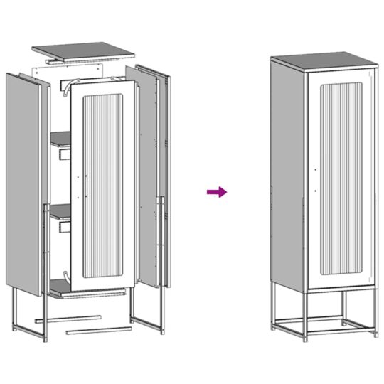 VXL8721158372307 g en hd 10 Dulap înalt, verde măsliniu, 36x39x123 cm, oțel laminat rece VXL8721158372307 g en hd 10
