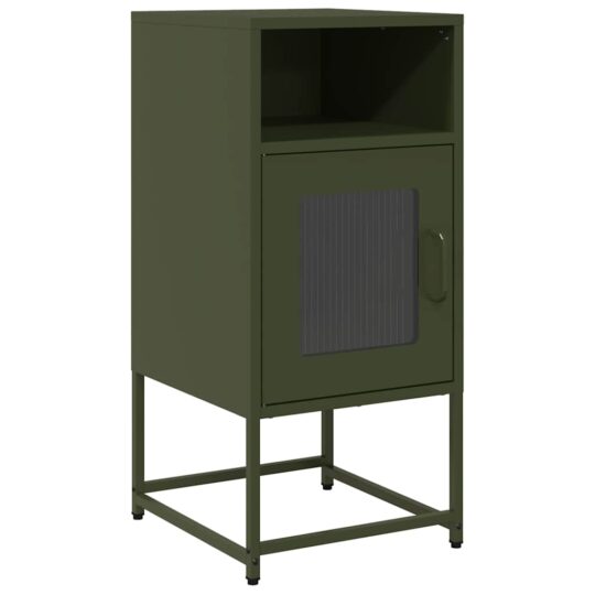 VXL8721158372482 a en hd 1 Noptieră, verde măslină, 36x39x78 cm, oțel laminat la rece VXL8721158372482 a en hd 1