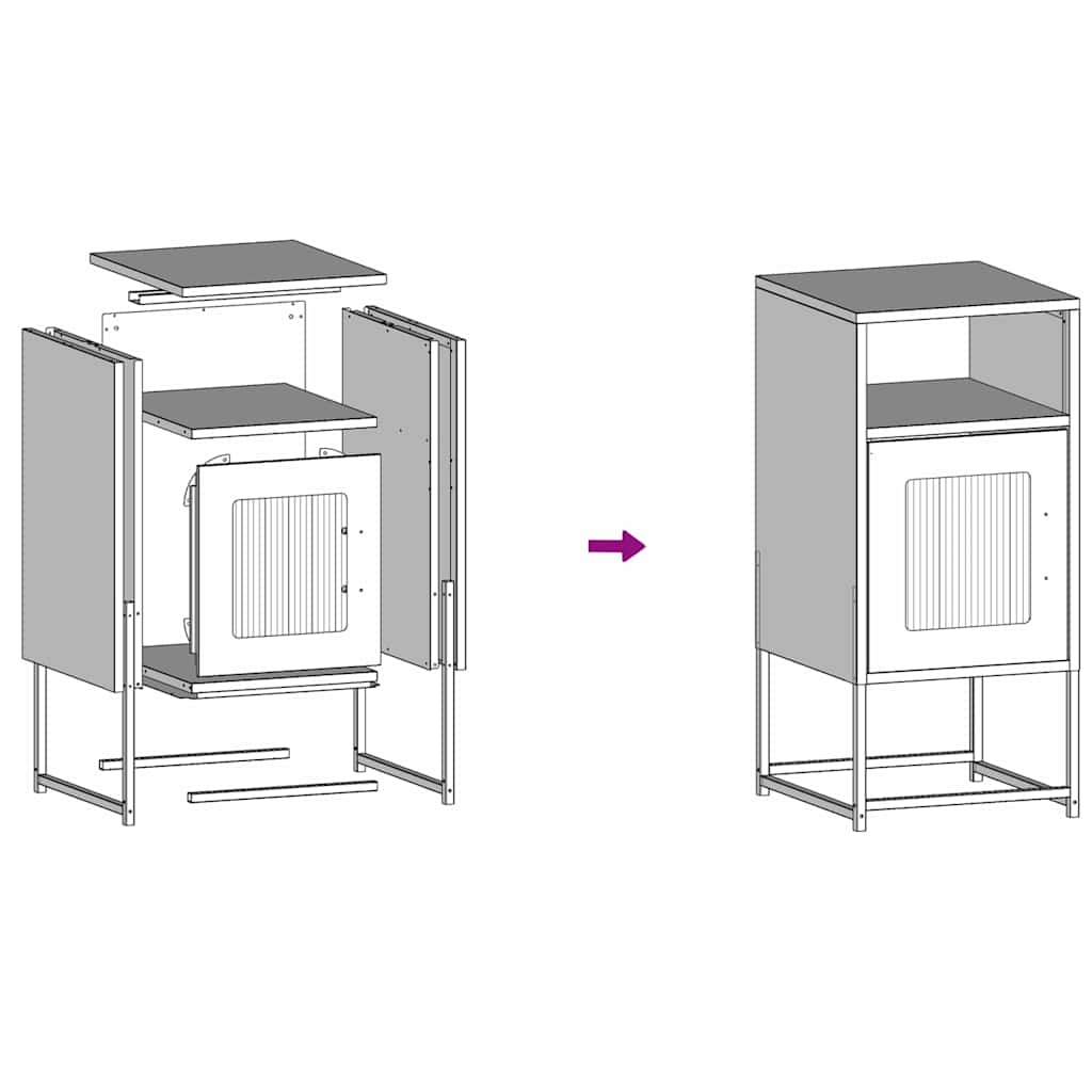 VXL8721158372482 g en hd 10 Noptieră, verde măslină, 36x39x78 cm, oțel laminat la rece Noptieră, verde măslină, 36x39x78 cm, oțel laminat la rece - imagine 12