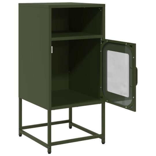 VXL8721158372482 g en hd 3 Noptieră, verde măslină, 36x39x78 cm, oțel laminat la rece VXL8721158372482 g en hd 3