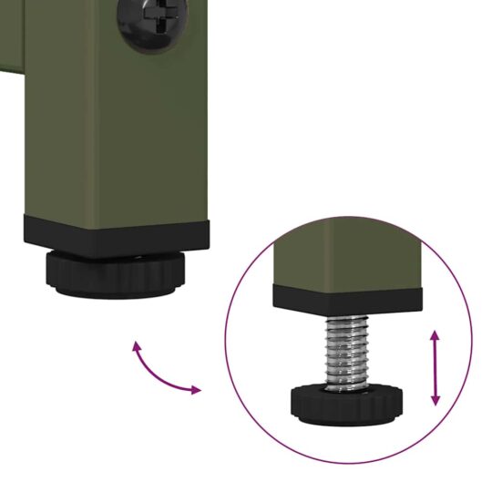VXL8721158372482 g en hd 7 Noptieră, verde măslină, 36x39x78 cm, oțel laminat la rece VXL8721158372482 g en hd 7