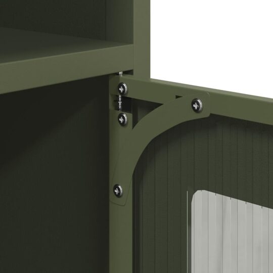 VXL8721158372482 g en hd 9 Noptieră, verde măslină, 36x39x78 cm, oțel laminat la rece VXL8721158372482 g en hd 9