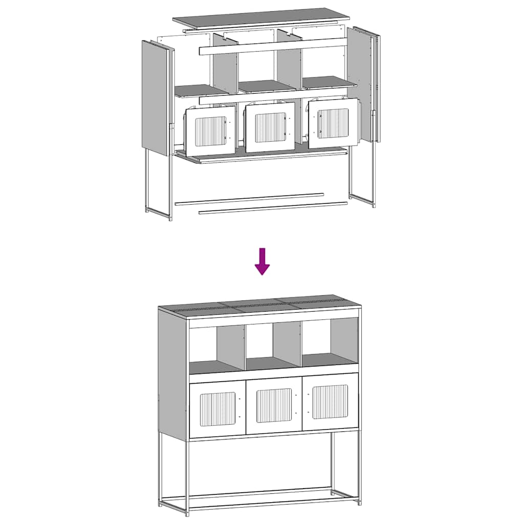 VXL8721158372529 g en hd 10 Dulap, antracit, 100,5x39x107 cm, oțel laminat la rece Dulap, antracit, 100,5x39x107 cm, oțel laminat la rece - imagine 12