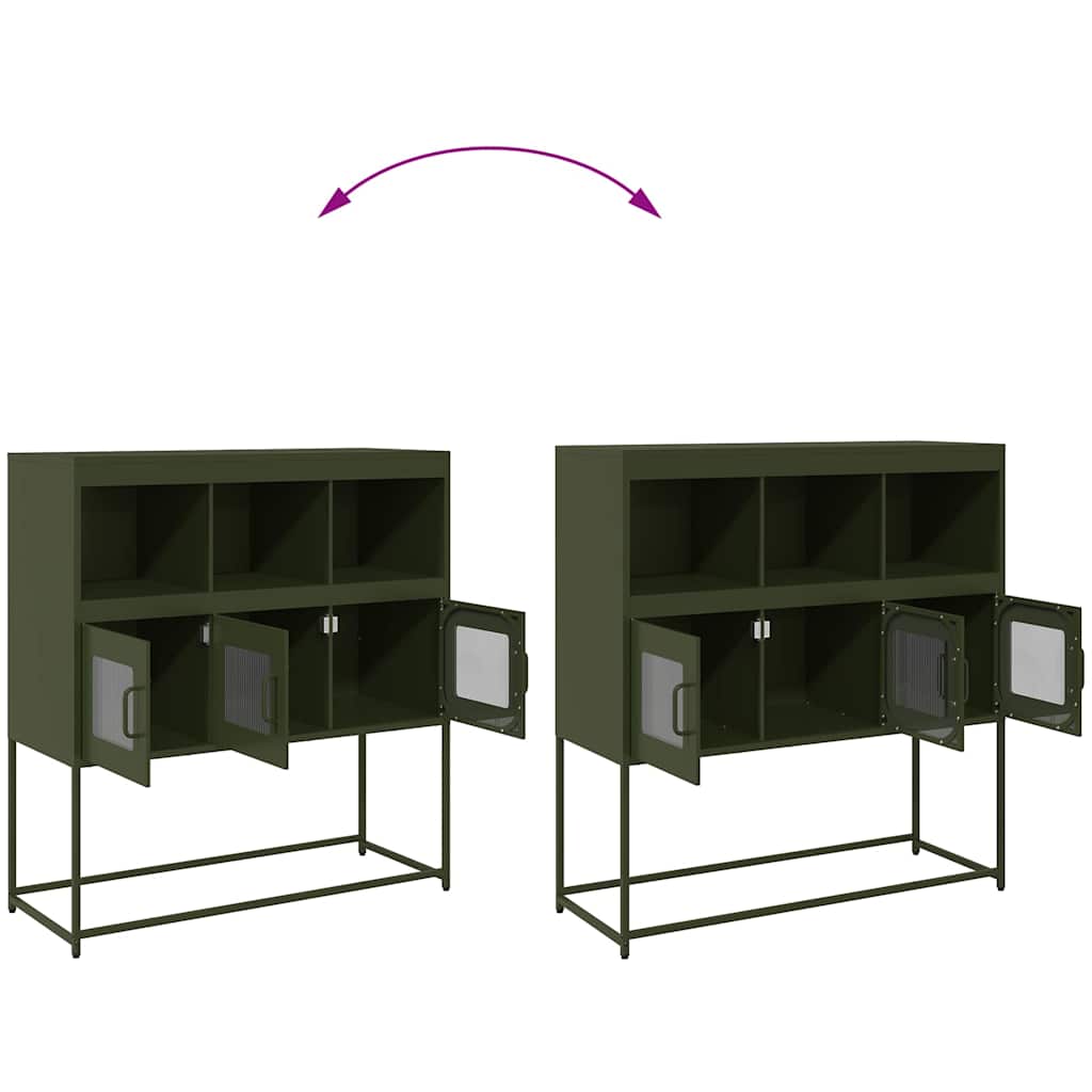 VXL8721158372543 g en hd 8 Dulap, verde măsliniu, 100,5x39x107 cm, oțel laminat la rece Dulap, verde măsliniu, 100,5x39x107 cm, oțel laminat la rece - imagine 10