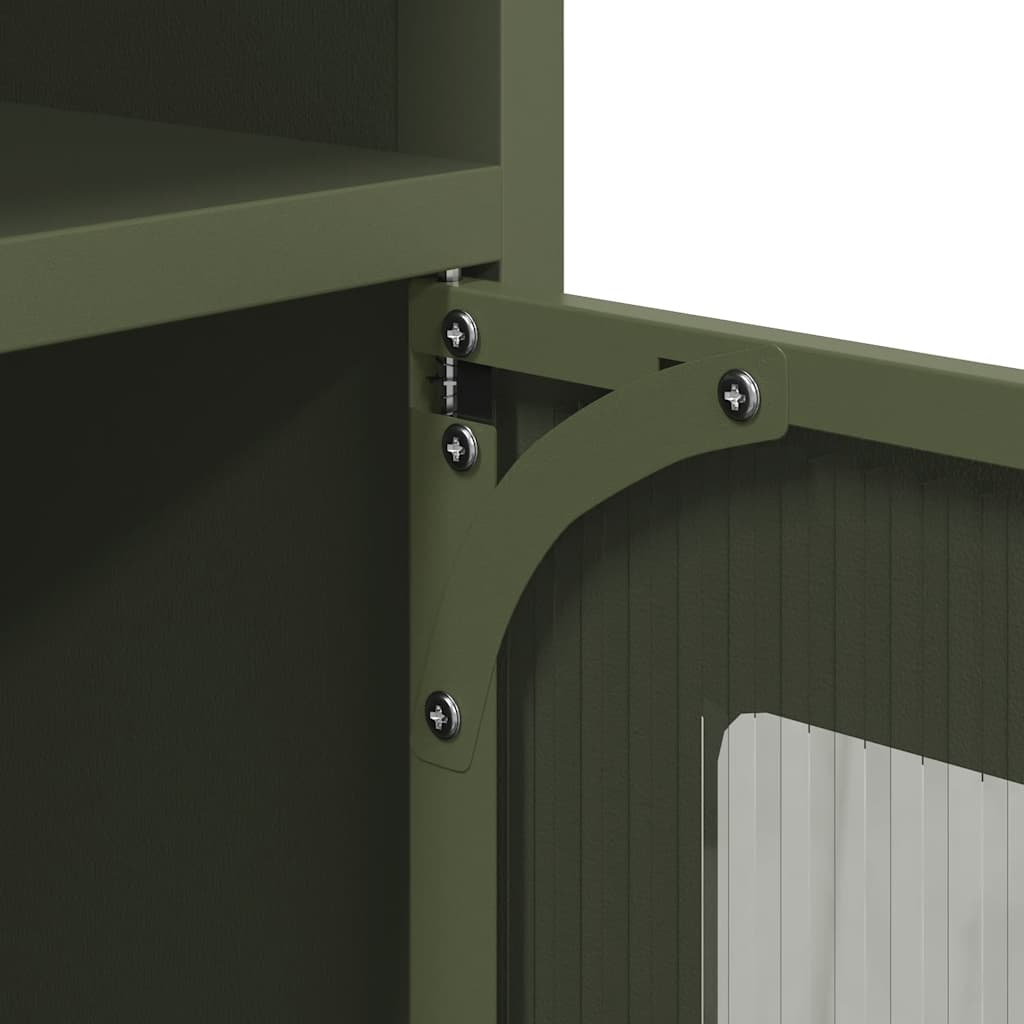 VXL8721158372543 g en hd 9 Dulap, verde măsliniu, 100,5x39x107 cm, oțel laminat la rece Dulap, verde măsliniu, 100,5x39x107 cm, oțel laminat la rece - imagine 11