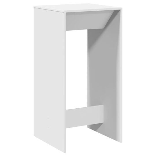 Alternative view of Masă bar, alb, 51x50x103,5 cm, lemn prelucrat