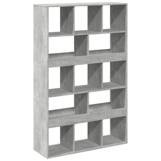 Alternative view of Bibliotecă, gri beton, 100x33x156,5 cm, lemn prelucrat