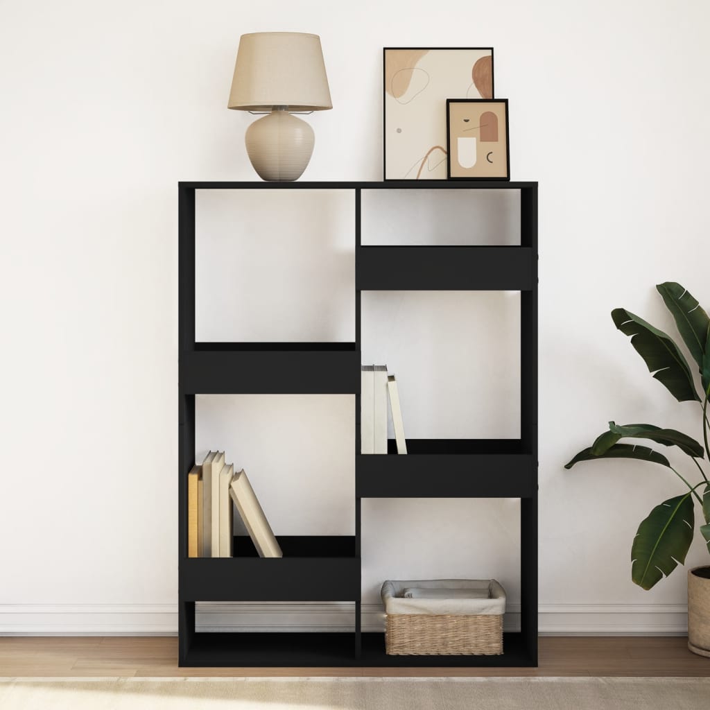 VXL8721158402202 g en hd 1 Bibliotecă, negru, 100x33x135 cm, lemn prelucrat Bibliotecă, negru, 100x33x135 cm, lemn prelucrat - imagine 3