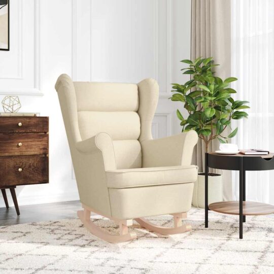 VXL8721158406514 g en hd 1 Scaun balansoar, crem, 74x90x102 cm, material textil VXL8721158406514 g en hd 1