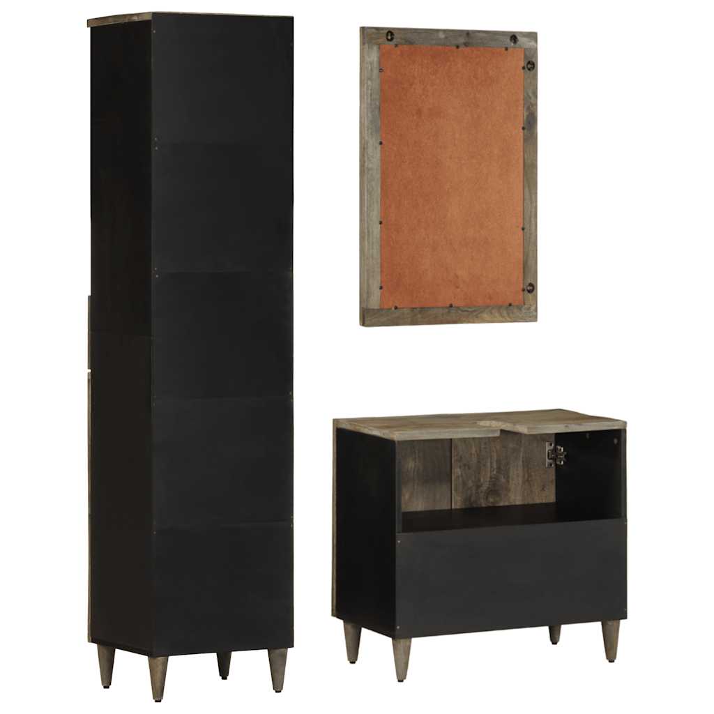 VXL8721158407986 g en hd 6 Set mobilier de baie, 3 piese, lemn masiv de mango Set mobilier de baie, 3 piese, lemn masiv de mango - imagine 7