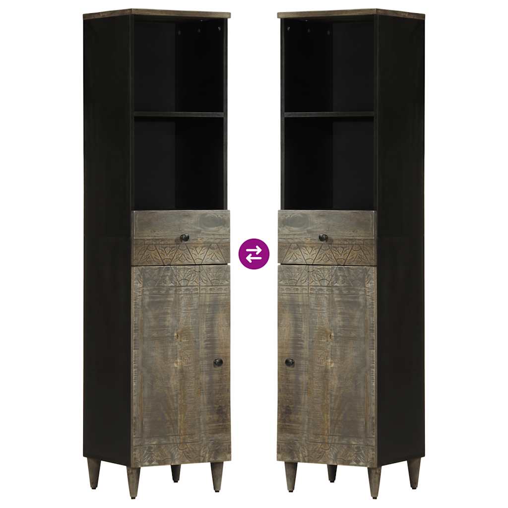 VXL8721158407986 g en hd 8 Set mobilier de baie, 3 piese, lemn masiv de mango Set mobilier de baie, 3 piese, lemn masiv de mango - imagine 9