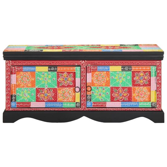 Alternative view of Masuta de cafea multicolora 90x50x40 cm lemn masiv de mango