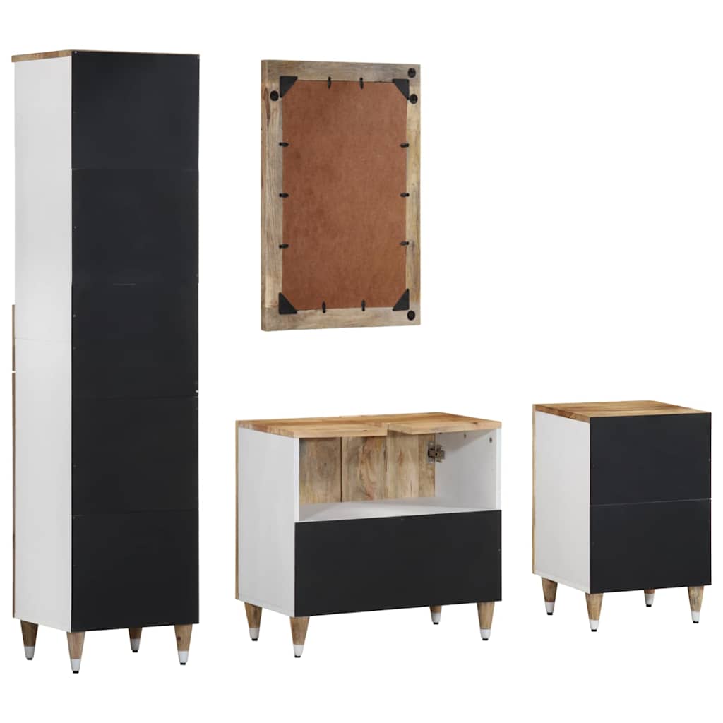 VXL8721158415363 g en hd 7 Set mobilier de baie, 4 piese, lemn masiv de mango Set mobilier de baie, 4 piese, lemn masiv de mango - imagine 8