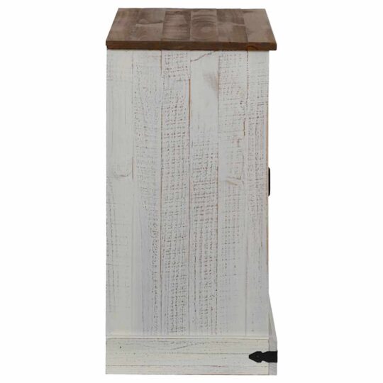 VXL8721158416124 g en hd 3 Bufetă HALDEN cu uşă glisantă alb 80x40x80 cm lemn masiv VXL8721158416124 g en hd 3