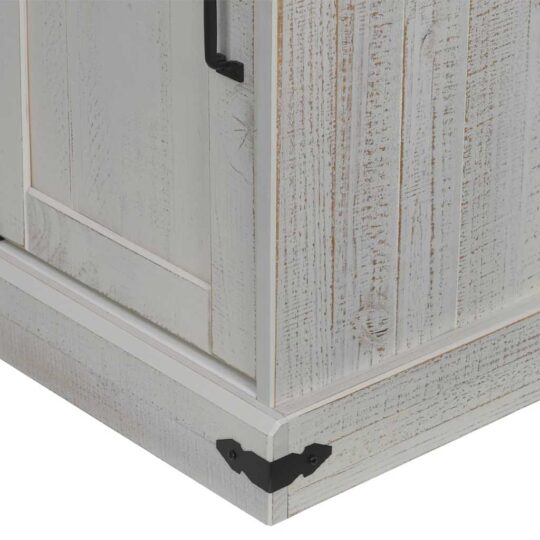 VXL8721158416124 g en hd 7 Bufetă HALDEN cu uşă glisantă alb 80x40x80 cm lemn masiv VXL8721158416124 g en hd 7