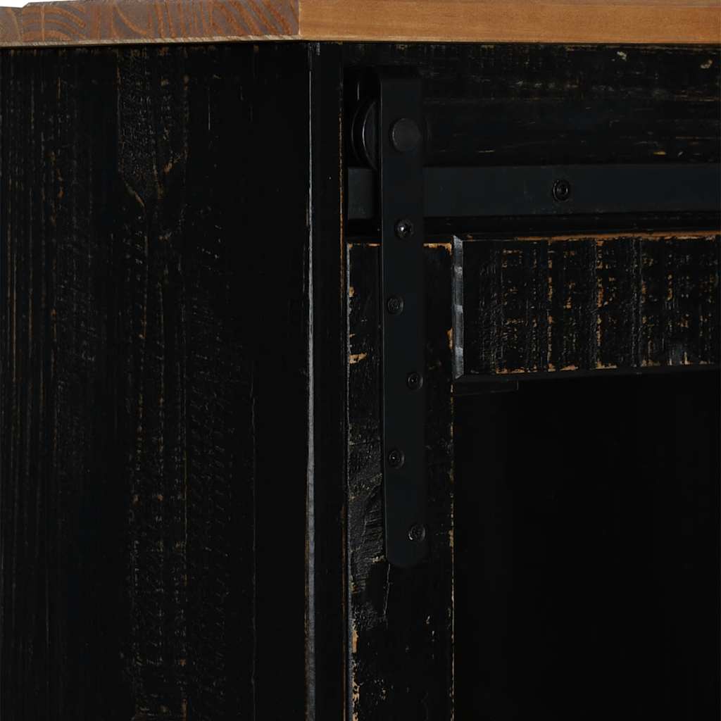 VXL8721158416186 g en hd 5 Bufetă HALDEN cu uşă glisantă neagră 80x40x80 cm lemn masiv Bufetă HALDEN cu uşă glisantă neagră 80x40x80 cm lemn masiv - imagine 7