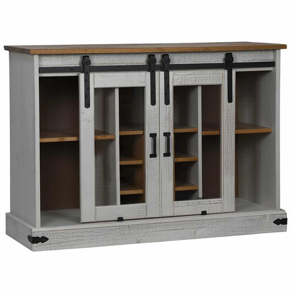 VXL8721158416209 g en hd 2 Bufetă HALDEN 2 uși glisante alb 112x40x80 cm lemn masiv Bufetă HALDEN 2 uși glisante alb 112x40x80 cm lemn masiv - imagine 4