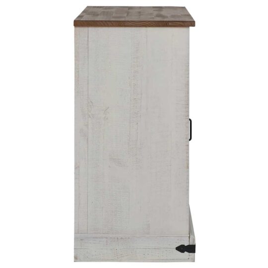 VXL8721158416209 g en hd 3 Bufetă HALDEN 2 uși glisante alb 112x40x80 cm lemn masiv VXL8721158416209 g en hd 3