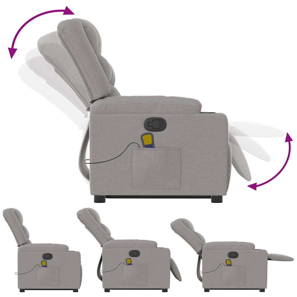 VXL8721158417367 g en hd 8 Scaun de masaj în picioare, înclinat, țesătură gri nor Scaun de masaj în picioare, înclinat, țesătură gri nor - imagine 9