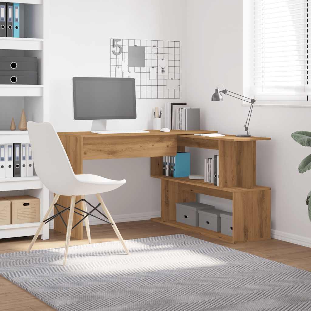 VXL8721158434920 g en hd 1 Birou de colț, stejar artizanal, 200,5x50x76 cm, lemn prelucrat Birou de colț, stejar artizanal, 200,5x50x76 cm, lemn prelucrat - imagine 3