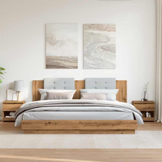 VXL8721158438263 g en hd 1 Noptiere 2 buc Stejar Artisan 40x30x39 cm Lemn prelucrat VXL8721158438263 g en hd 1