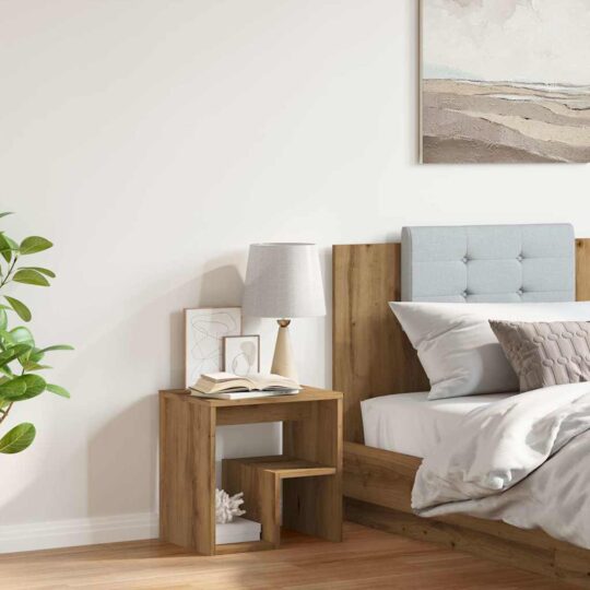 VXL8721158438812 g en hd 1 Noptieră, stejar artizanal, 40x30x40 cm, lemn prelucrat VXL8721158438812 g en hd 1