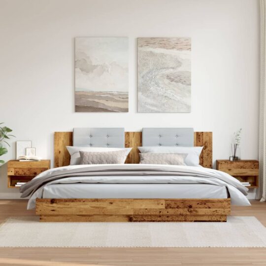 VXL8721158441607 g en hd 1 Noptiere de perete, 2 buc., lemn învechit VXL8721158441607 g en hd 1