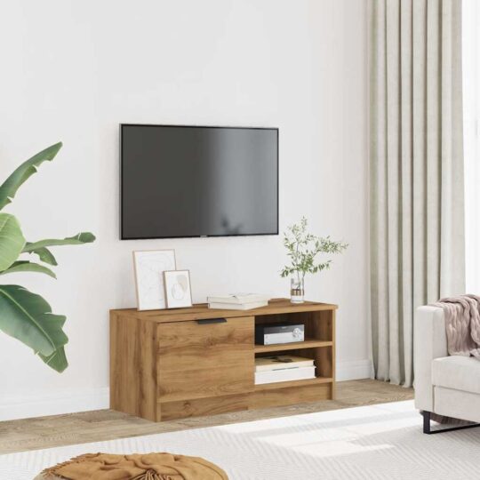 VXL8721158441959 g en hd 1 Comodă TV, stejar artizanal,80x35x36,5 cm, lemn prelucrat VXL8721158441959 g en hd 1