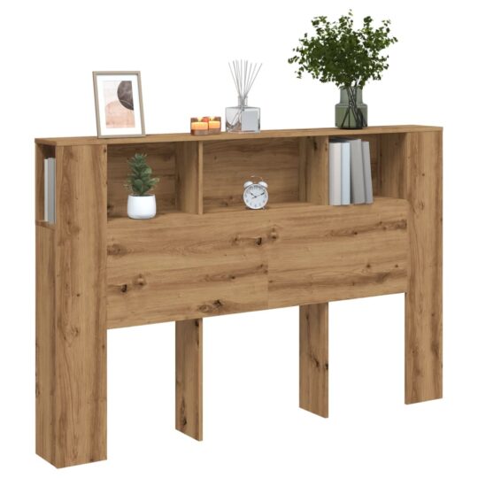 Tăblie pat dulap stejar artizanal 160x18,5x103,5 cm lemn