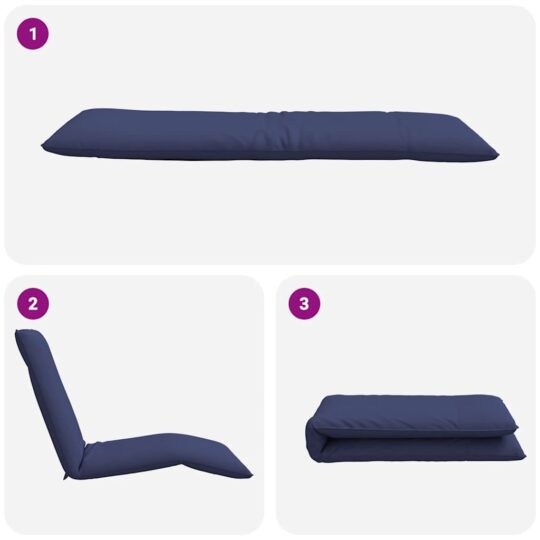 VXL8721158495303 g en hd 5 Șezlong pliabil, bleumarin, 175x54x8,5 cm, țesătură Oxford VXL8721158495303 g en hd 5