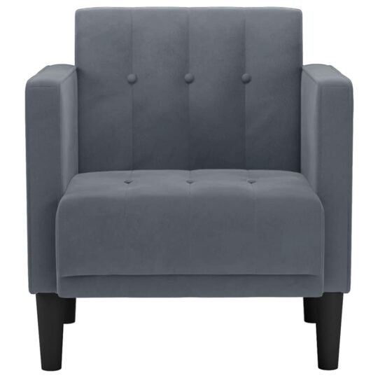 VXL8721158495709 g en hd 1 Canapea scaun cu cotiere, gri închis, 53 cm, catifea VXL8721158495709 g en hd 1